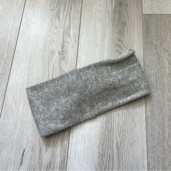 Portolano Knit Headband cashmere wool silk womens Gray (one size) luxury minimal main image 5